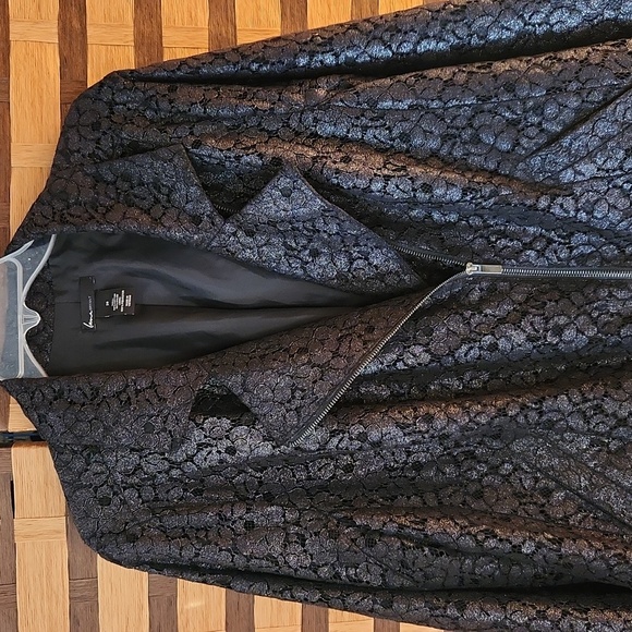 Lane bryant lace overlay zip up jacket - Picture 1 of 10